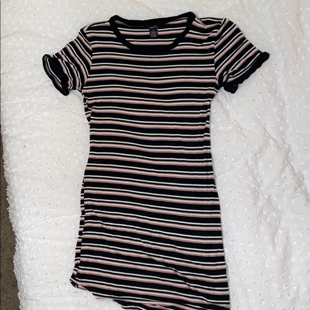 Rue 21 Dress Stripped Medium
